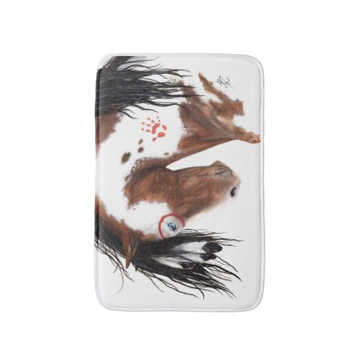 ピ威厳のあるン絵を描トホースby Bihrle バスマット (正面縦)