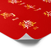 ピ学ン読中国の〔占星術の〕十二宮図動物にインする ポスター (角)