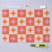 ピ市松模様にックオレンジミッドセンチュリースターバスト 薄葉紙 (クラフト)
