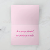 ピ感謝していックスケート付き氷スケートで滑るコーチカード サンキューカード (内部)