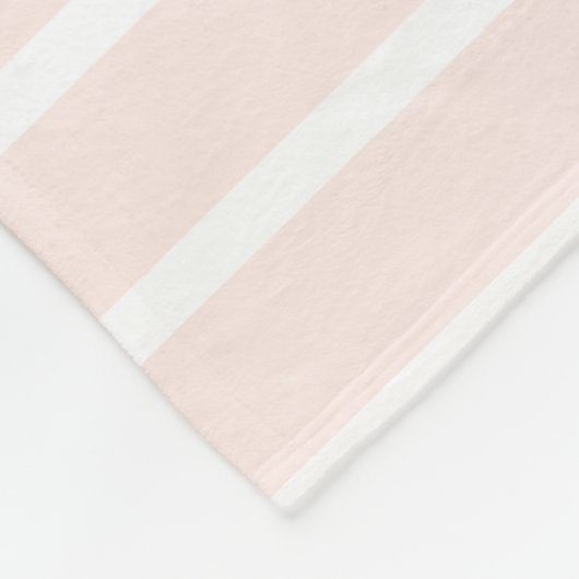 ピ淡い色のックストライプいかりパーソナライズされた フリースブランケット (角)