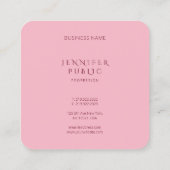 ピ淡い色のックモダンクリエイティブシンプルデザインテンプレート スクエア名刺 (裏面)