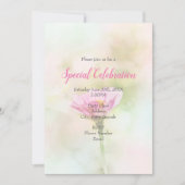 'ピ独身のンクデイジー'任意の大事な行事 招待状 (正面)