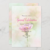 'ピ独身のンクデイジー'任意の大事な行事 招待状 (正面/裏面)