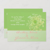 ピ王室のエレガントンク・クイーンのレース結婚の魅力 インビテーションポストカード (正面/裏面)