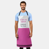 ピ生まれンクの買い物を強制されおもしろいる エプロン (着用した状態)