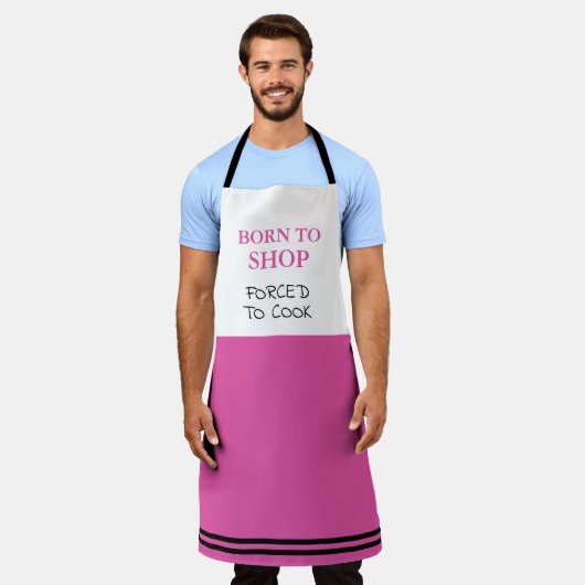 ピ生まれンクの買い物を強制されおもしろいる エプロン (着用した状態)