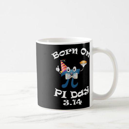 ピ生まれー日3月14日誕生日3.14 おもしろい コーヒーマグカップ (右)