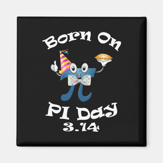 ピ生まれー日3月14日誕生日3.14 おもしろい マグネット (正面)