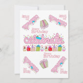 ピ祝ックハッピーバースデー招待状 招待状 (正面)