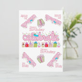 ピ祝ックハッピーバースデー招待状 招待状 (スタンド正面)