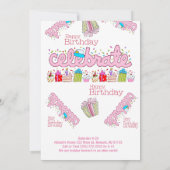 ピ祝ックハッピーバースデー招待状 招待状 (裏面)