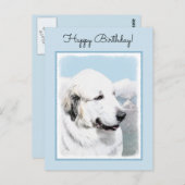 ピ素晴らしレネ絵画ーズのオリジナル・ドッグ・アート ポストカード (正面/裏面)