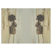 ピ素朴ネコンカスタムファミリー名とモノグラム テーブルクロス (正面(横))