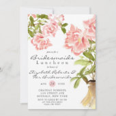 ピ絵を描ックピーオンブライアデスメイドランチョン招待状 (正面)