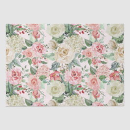 ピ絵を描ンク&ホワイトローズガーデン 薄葉紙