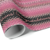 ピ自然ンクストライプパターカスタムンのラップ紙 ラッピングペーパー (ロールコーナー)