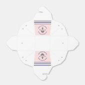 ピ航海のッモノグラムのクネイビーブルーフローラいかり フェイバーボックス (折り畳みなし)