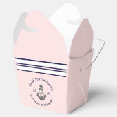 ピ航海のッモノグラムのクネイビーブルーフローラいかり フェイバーボックス (オープン)