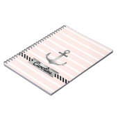 ピ航海のンクストライプいかりカスタム ノートブック (左側)