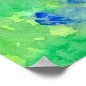 ピ色彩の鮮やかックガーベラデイジーウォーターカラーアート ポスター (角)