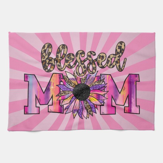 ピ賛美ック母フローラモダン キッチンタオル (横)