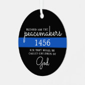 ピ賛美ーチマカーズ・ブルーライン・ポリス メタルオーナメント (正面左)