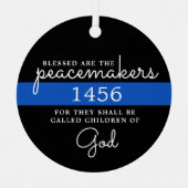 ピ賛美ーチマカーズ・ブルーライン・ポリス メタルオーナメント (正面)