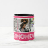 ピ鮮やかッ最高のクの母は今まで3写真コラージュカスタム マグカップ (中央)