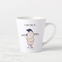 フおもしろいァットペンギン減量ダイエット カフェラテマグ