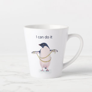 フおもしろいァットペンギン減量ダイエット カフェラテマグ