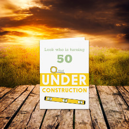 フおもしろいィフティアンダー建築誕生日 カード