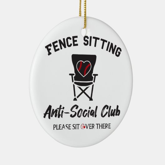 フおもしろいェンシットアンチクラブ野球ソフト セラミックオーナメント (右)