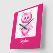 フおもしろいクフクパーソナライズされたル スクエア壁時計 (傾斜)