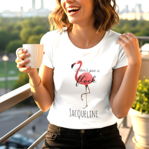 フおもしろいラミンゴバード引用文がフ与えロックを防ぐ プラスサイズTシャツ