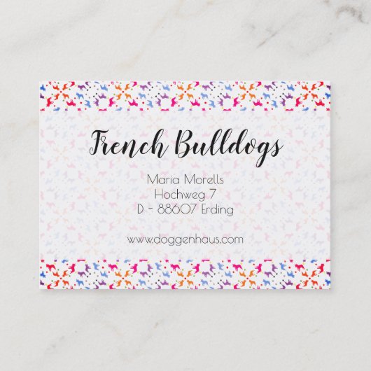 フすごいレンチエ・ブルドッグ・レッド 名刺 (裏面)