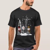 ファおもしろいイトホープラブイエズス雪だるまクリスマスループ Tシャツ (正面)