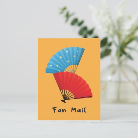 ファおもしろいン付きファンのメール日本のパン ポストカード (スタンド正面)