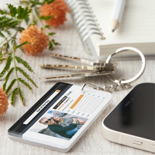 ファおもしろいーズデイ最高のパパ キーホルダー (正面右)