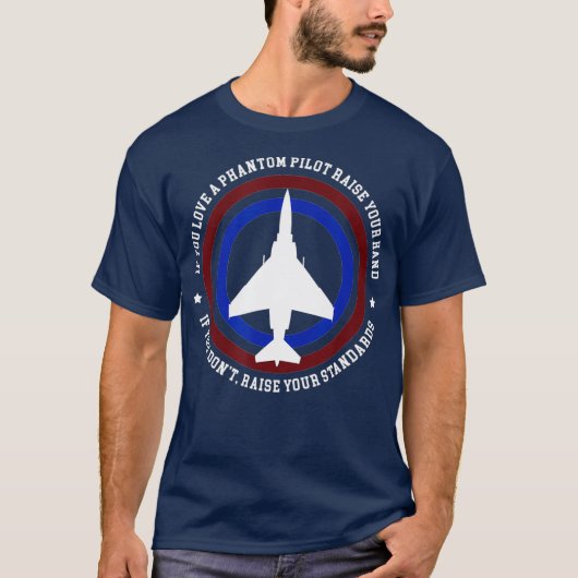 ファイおもしろいターパイロット引用文F4ファントム Tシャツ (正面)