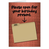 ファイおもしろいルフォルダー「Error 404」誕生日・カード (正面)