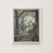 ファイによって刻まれる弁護士の事務員の洗面所 ジグソーパズル (縦)