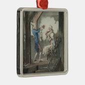 ファイによって刻まれる弁護士の事務員の洗面所 メタルオーナメント (右)