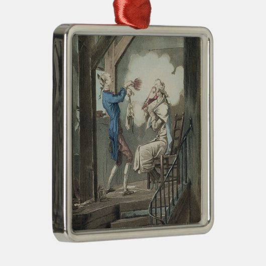 ファイによって刻まれる弁護士の事務員の洗面所 メタルオーナメント (右)