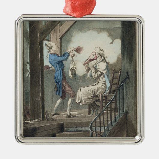 ファイによって刻まれる弁護士の事務員の洗面所 メタルオーナメント (正面)