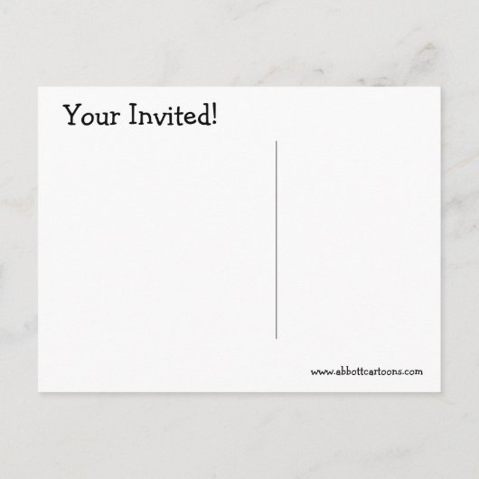 ファイアおもしろいお誕生日ケーキはがき インビテーションポストカード (裏面)