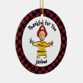 ファイアおもしろいファイターギフトアイディア – ありがとう消防士 セラミックオーナメント (右)