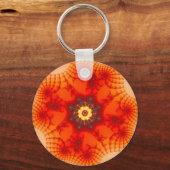 ファイアくもの巣 – フラクタルアート キーホルダー (正面)