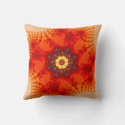 ファイアくもの巣 – フラクタルアート クッション (裏面)