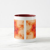 ファイアくもの巣 – フラクタルアート マグカップ (中央)